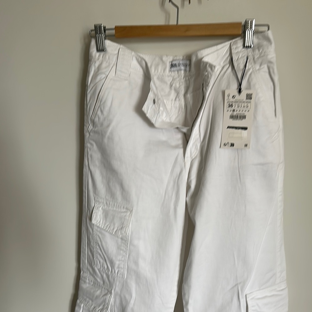 Chic White Cargo Trousers